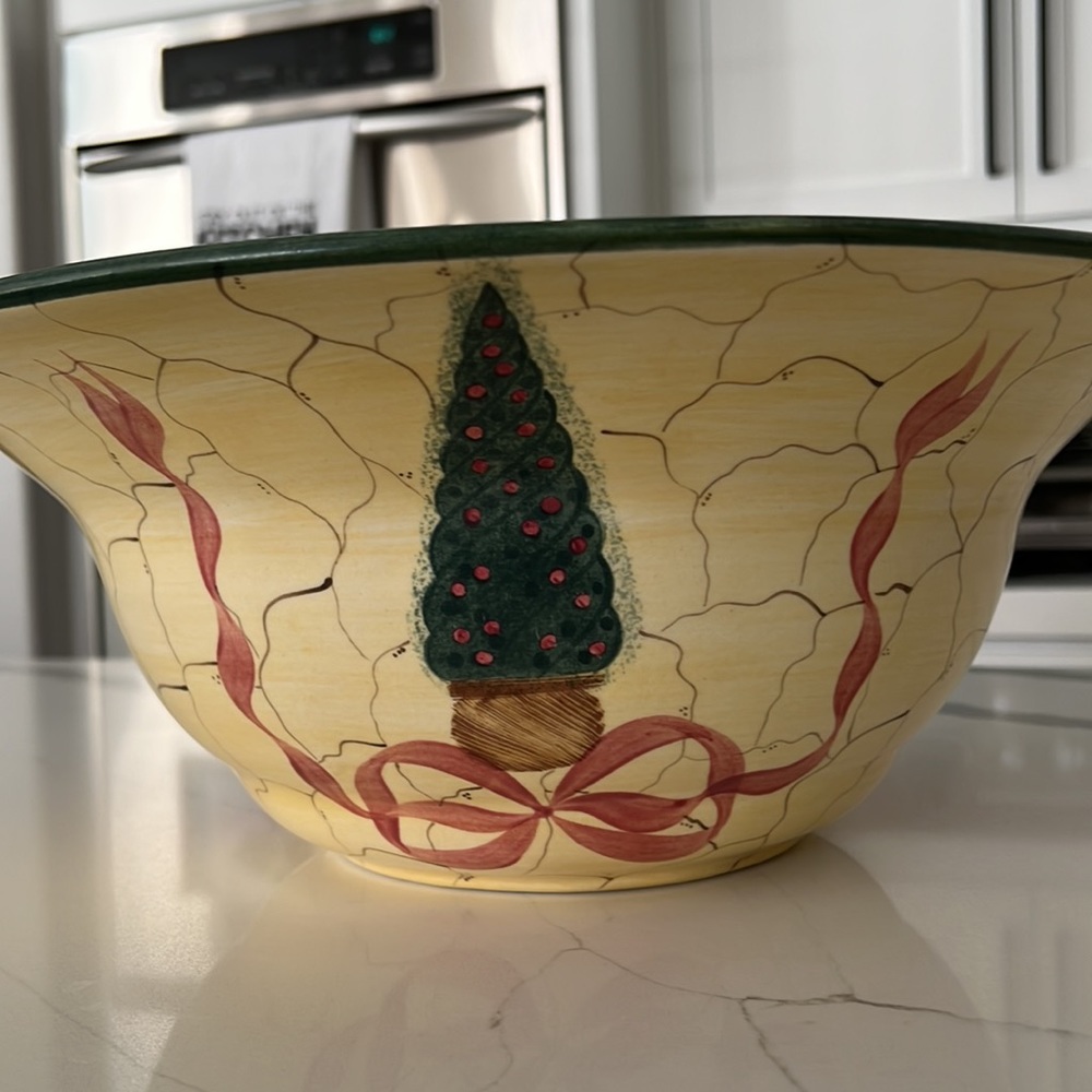 Vintage Laurie Gates 1998 Christmas Bowl